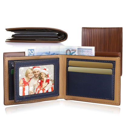 Men's Wallet PU Leather Bifold Purse Credit Card Holders