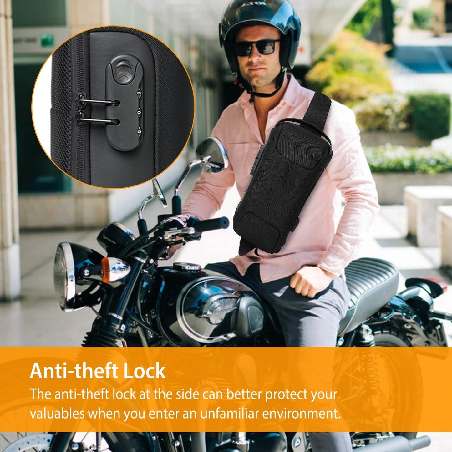 Men's Waterproof Anti-Theft Sling Backpack