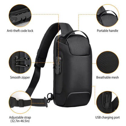 Men's Waterproof Anti-Theft Sling Backpack