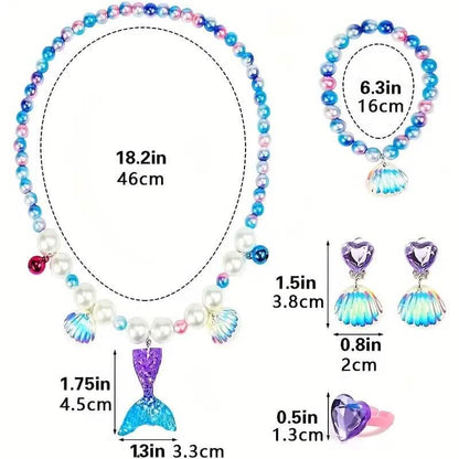 Mermaid-Themed Jewelry Set for Youngsters