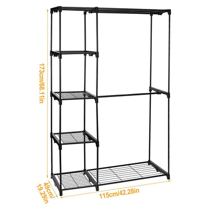 Metal Closet Deluxe Double Rod