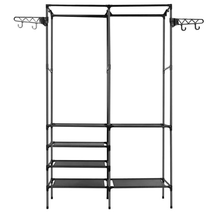Metal Garment Rack Shoe Clothing Organizer Shelves
