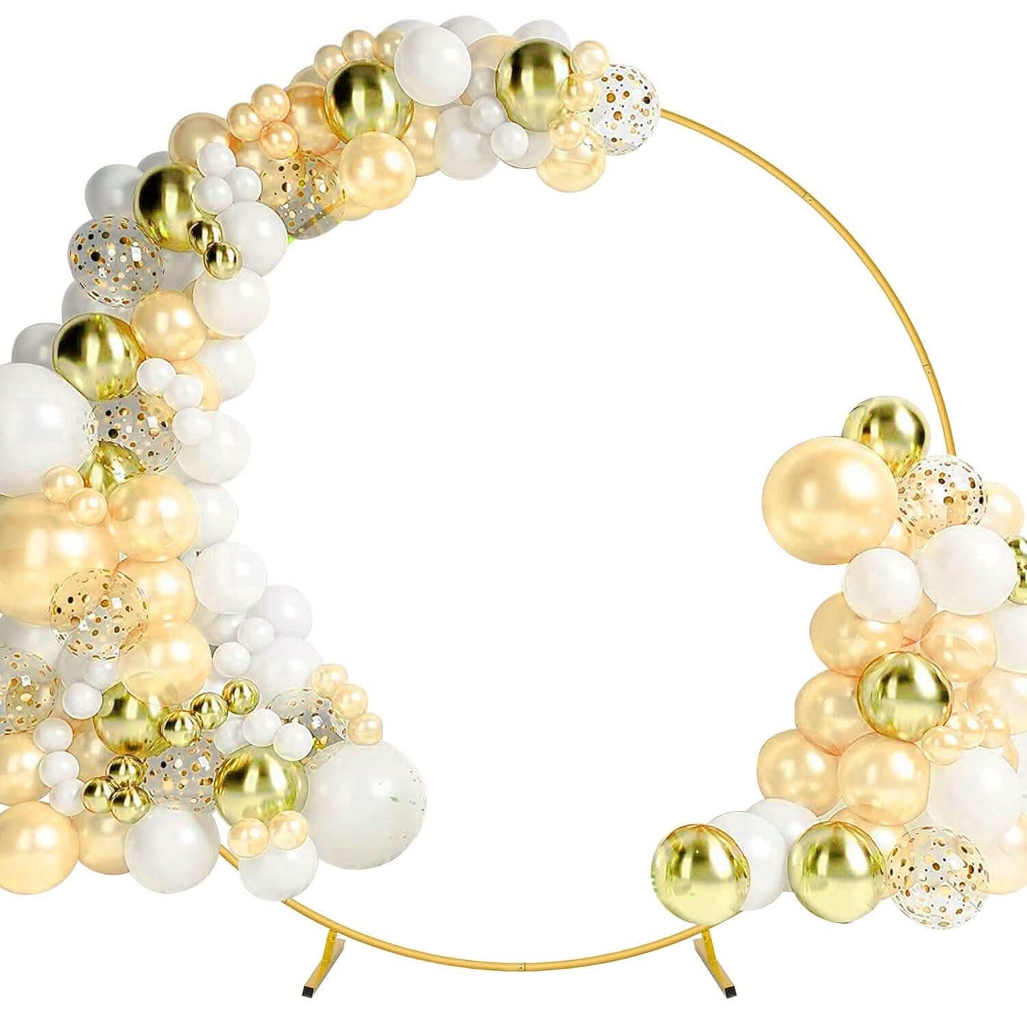 Metal Round Arch Reusable Backdrop Stand with Balloon Tools