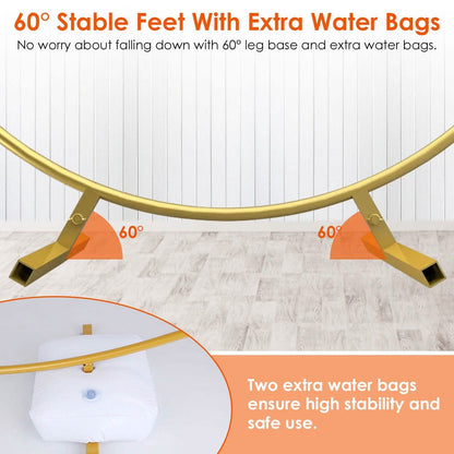 Metal Round Arch Reusable Backdrop Stand with Balloon Tools
