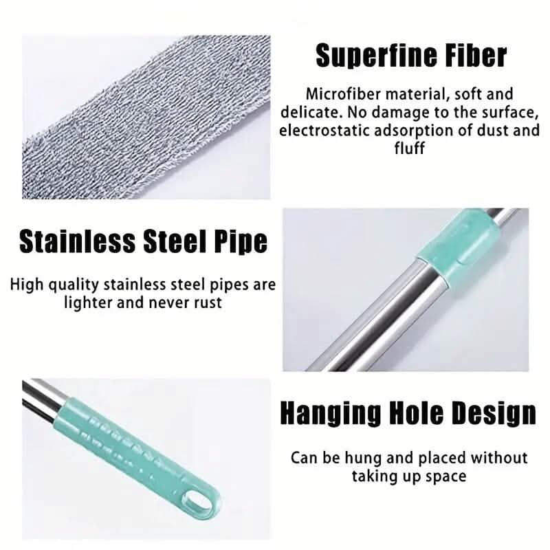Microfiber Wet Dry Retractable Dusting Brush with Extension Rod