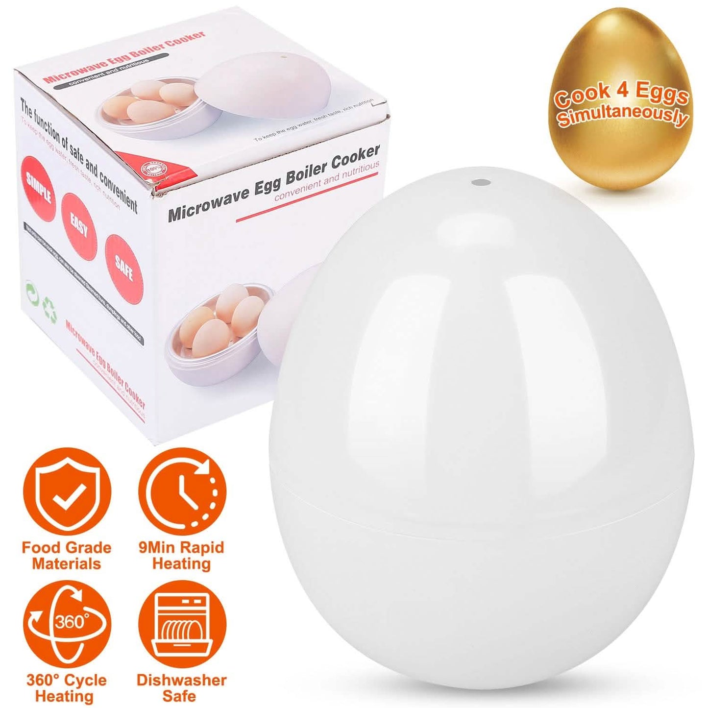 Microwave Egg Broiler Cooker Up to 4 Eggs