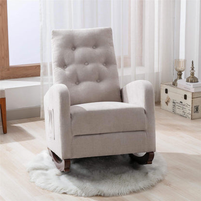 Mid-Century Modern Nursery Rocking Chair Armchair