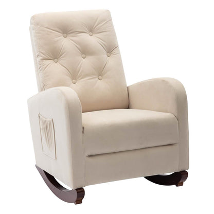 Mid-Century Modern Nursery Rocking Chair Armchair