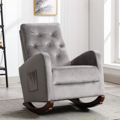 Mid-Century Modern Nursery Rocking Chair Armchair