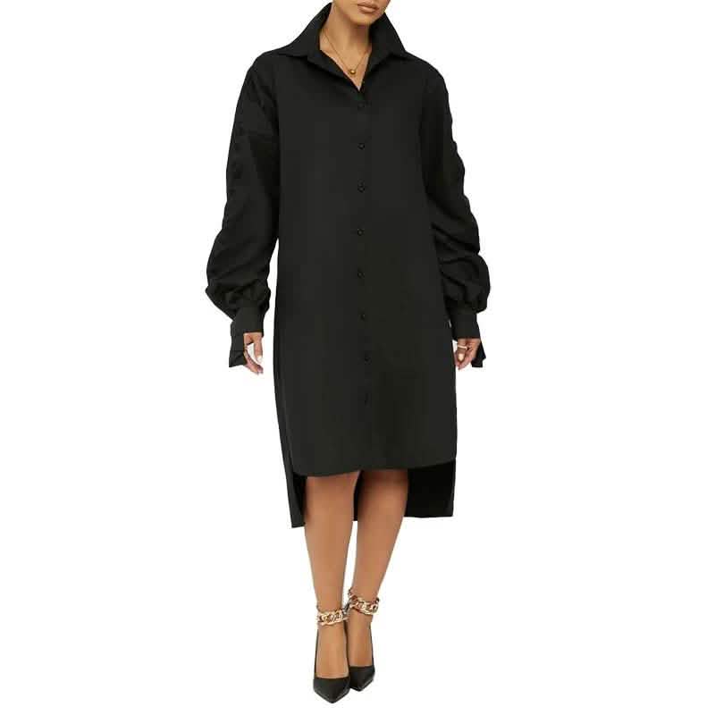 Midi Dress Long Sleeve Classic Spring Summer Casual Modern Oversized