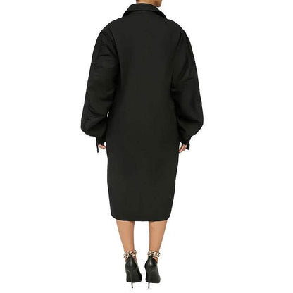 Midi Dress Long Sleeve Classic Spring Summer Casual Modern Oversized