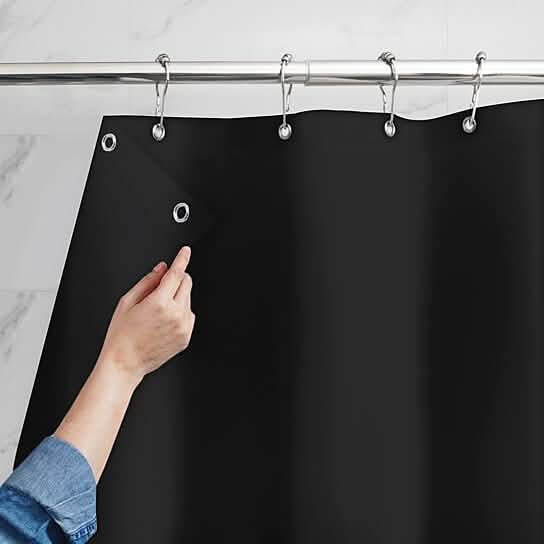 Mildew Resistant Heavyweight Vinyl Shower Curtain Liner with Magnets Metal Grommets