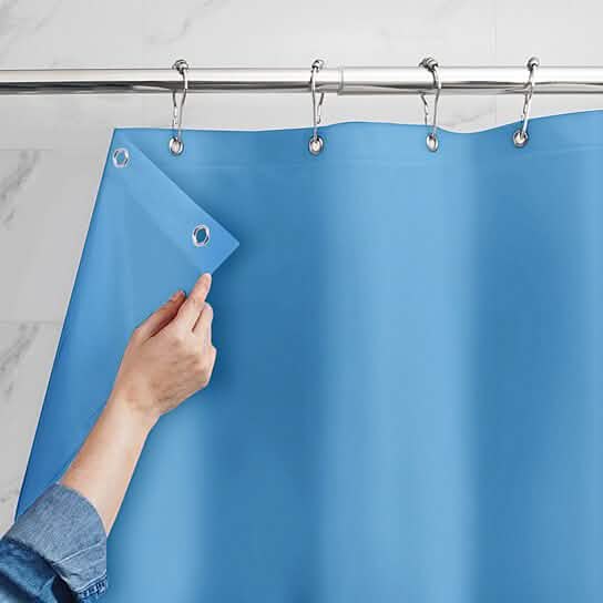 Mildew Resistant Heavyweight Vinyl Shower Curtain Liner with Magnets Metal Grommets