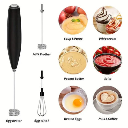 Milk Frother, Handheld Electric Mixer