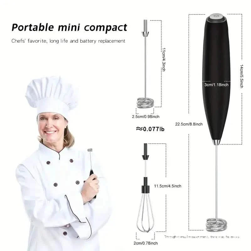 Milk Frother, Handheld Electric Mixer
