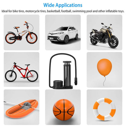 Mini Bike Foot Pump Portable Bicycle Tire Inflator