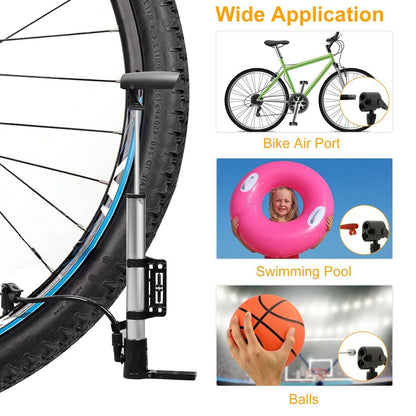 Mini Bike Pump Portable Bicycle Tire Inflator
