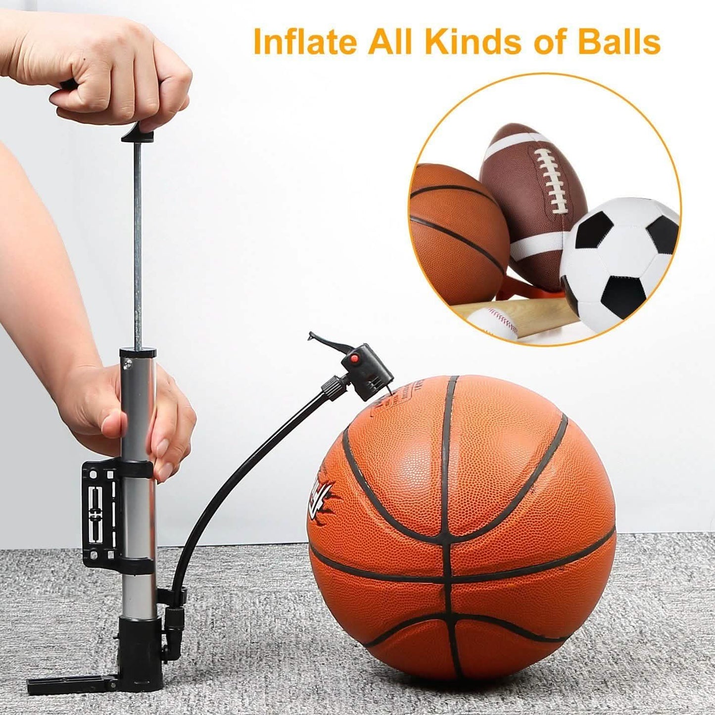 Mini Bike Pump Portable Bicycle Tire Inflator