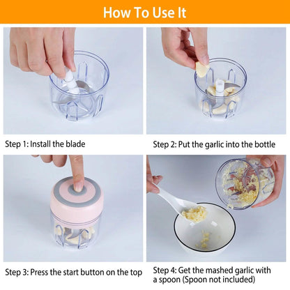 Mini Electric Cordless Garlic Chopper