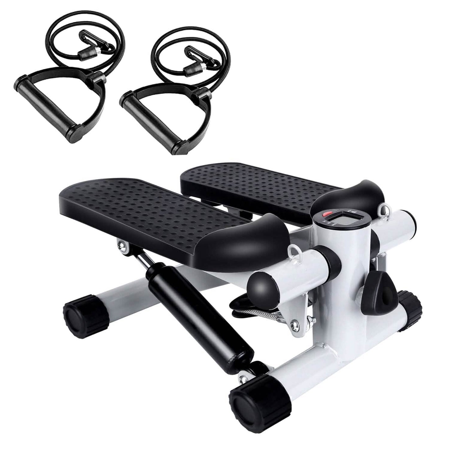Mini Fitness Stepper with 2 Resistance Bands LCD Monitor