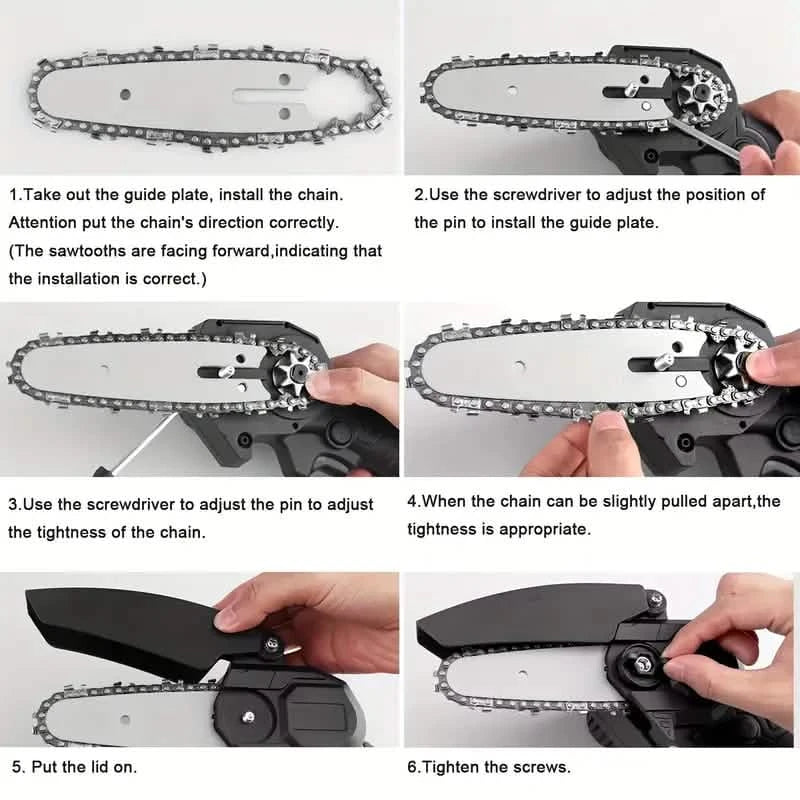 Mini Handheld Chain Saw - Band Saw with Premium Splash Protection, Safety Lock