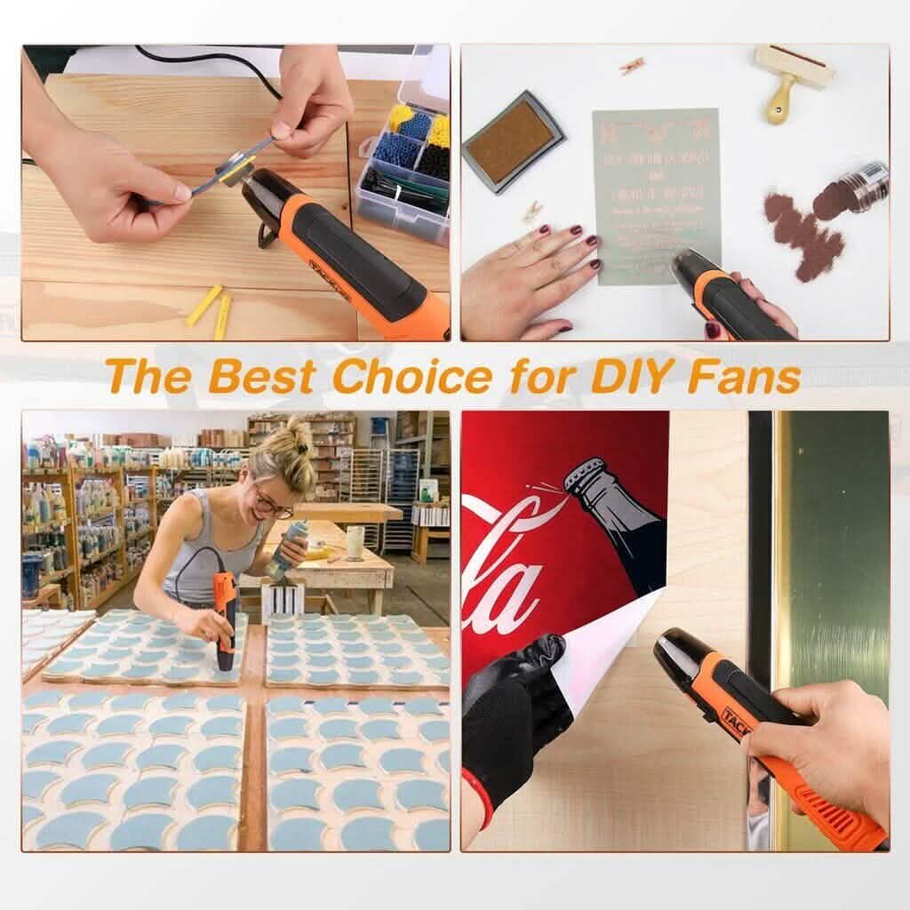 Mini Heat Gun 350W/662°F Hot Air Gun with 6.56Ft Long Cable