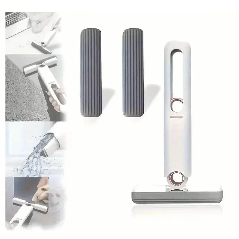 Mini Mop Sponge Mop Folding Home Cleaning Mops with Self-Squeezing