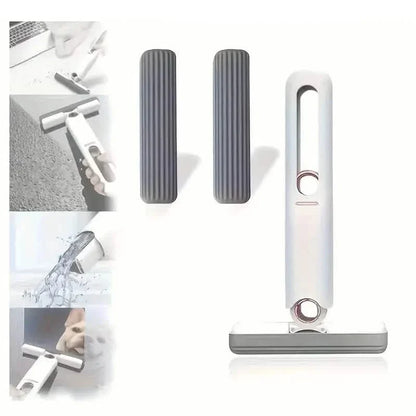 Mini Mop Sponge Mop Folding Home Cleaning Mops with Self-Squeezing