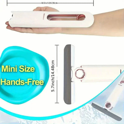 Mini Mop Sponge Mop Folding Home Cleaning Mops with Self-Squeezing