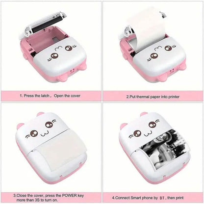 Mini Pocket Wireless BT Thermal Inkless Printer for Smartphones