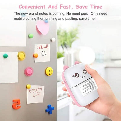 Mini Pocket Wireless BT Thermal Inkless Printer for Smartphones