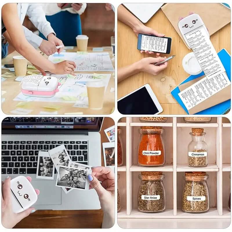 Mini Pocket Wireless BT Thermal Inkless Printer for Smartphones