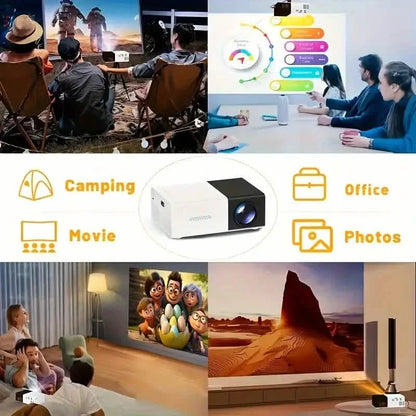 Mini Portable High-Definition Movie Projector Bright 3000+ Lumen HD LED Light Source With USB