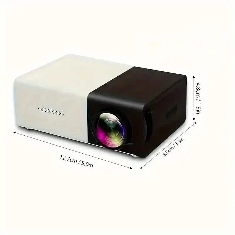 Mini Portable High-Definition Movie Projector Bright 3000+ Lumen HD LED Light Source With USB