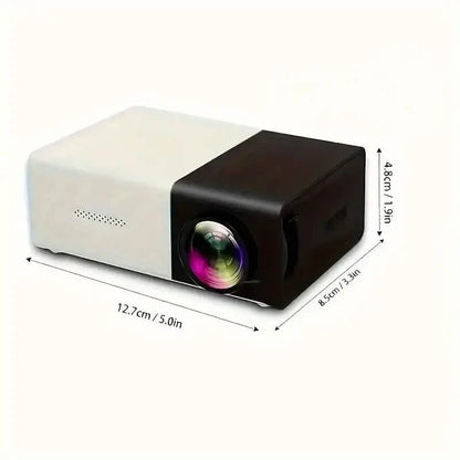 Mini Portable High-Definition Movie Projector Bright 3000+ Lumen HD LED Light Source With USB