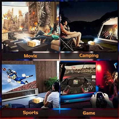 Mini Portable High-Definition Movie Projector Bright 3000+ Lumen HD LED Light Source With USB