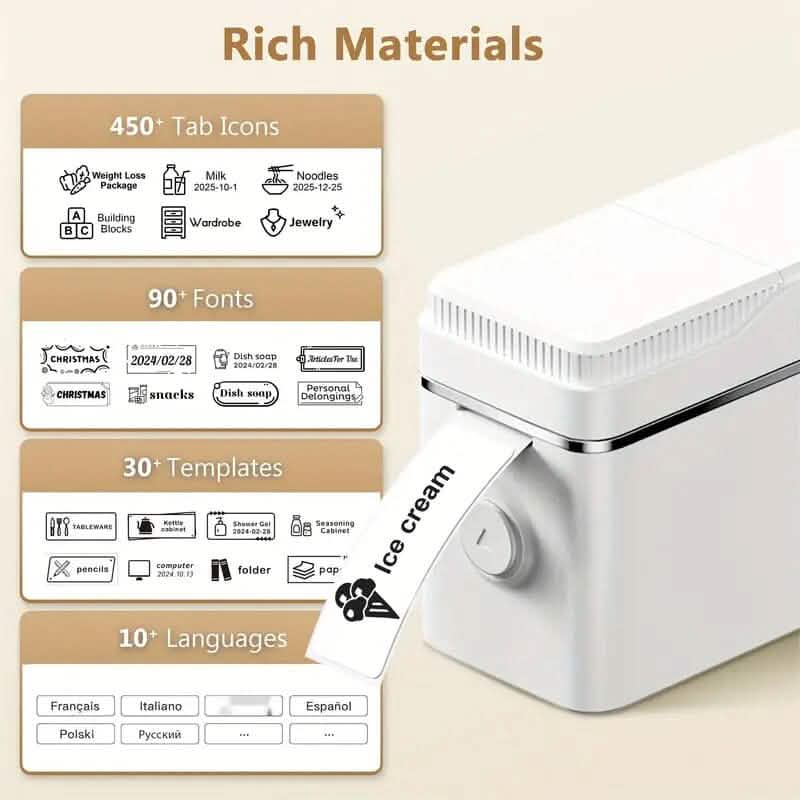 Mini Portable Label Maker Machine with Thermal Printer