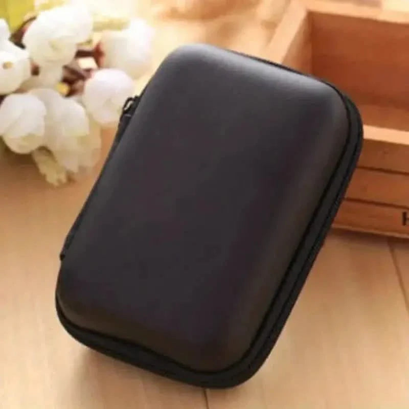 Mini Travel Portable Zippered Earphone, Coin, Jewelry, Accessory Box