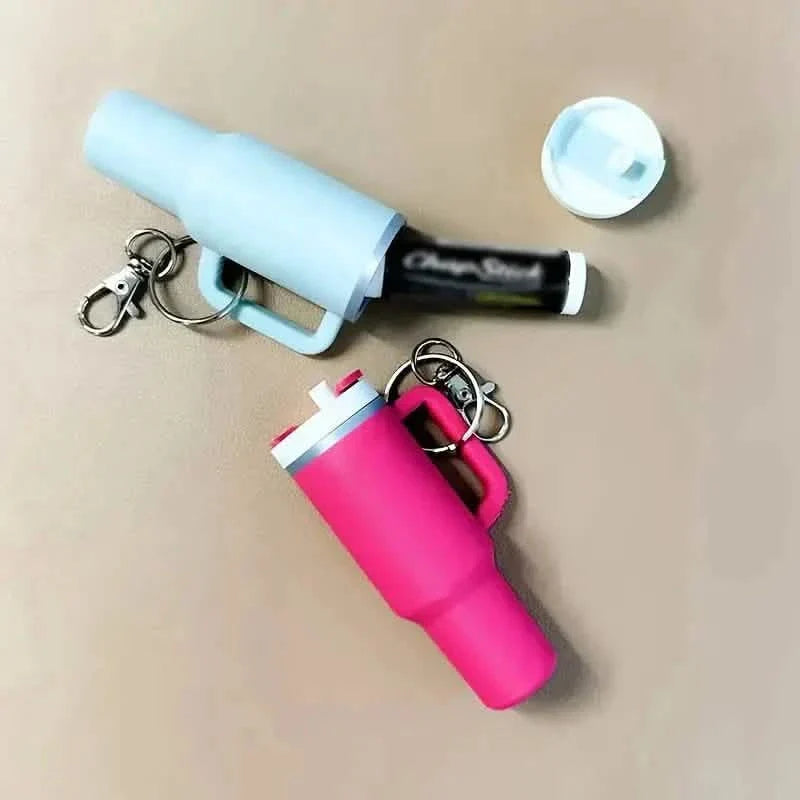 Mini Water Bottle Keychain - Street Style, Plastic Material