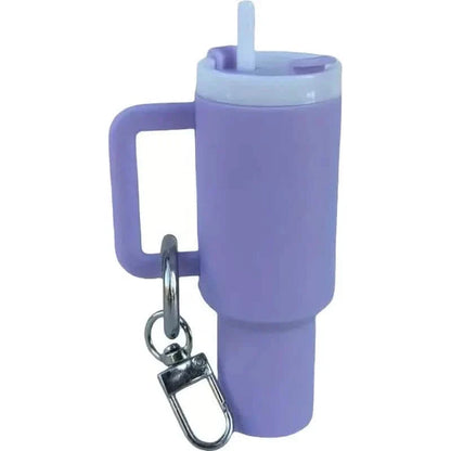 Mini Water Bottle Keychain - Street Style, Plastic Material