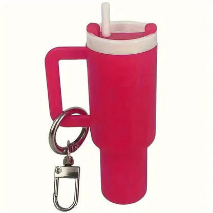 Mini Water Bottle Keychain - Street Style, Plastic Material