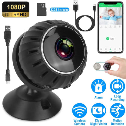 Mini Wireless Camera Wifi IR Night Vision HD 1080P Home Security