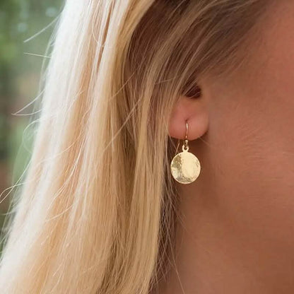 Minimalist Concave and Convex Small Round Earrings