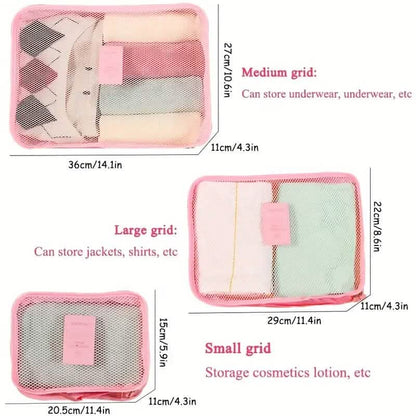 Minimalist Solid Color Versatile Luggage Bag Set
