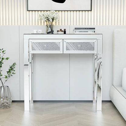 Mirror Desk Dresser with 2 Drawers