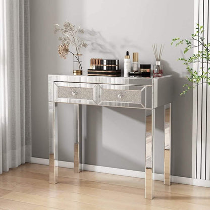 Mirror Desk Dresser with 2 Drawers