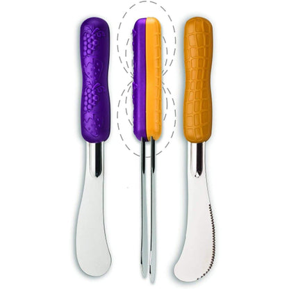 Mobi Peanut Butter and Jelly Knife and Spreader Set