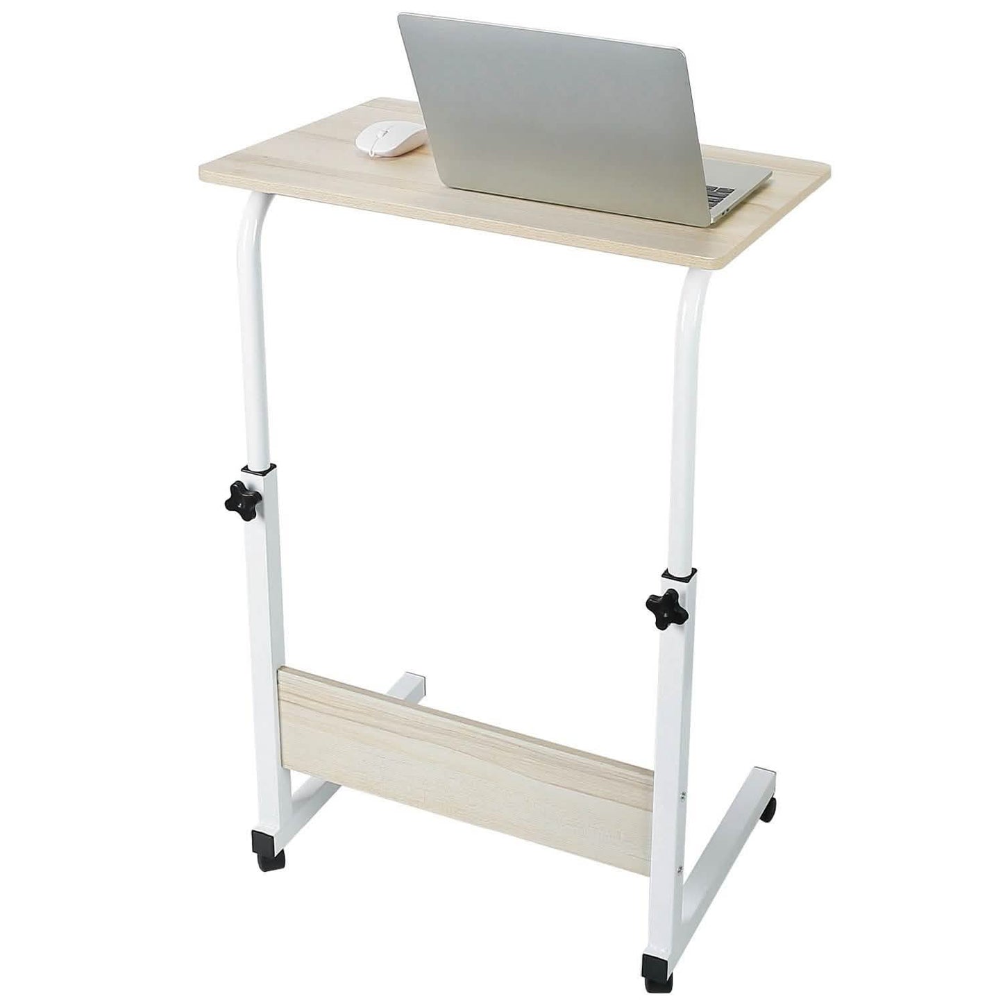 Mobile Laptop Desk Height Adjustable Rolling Wheels