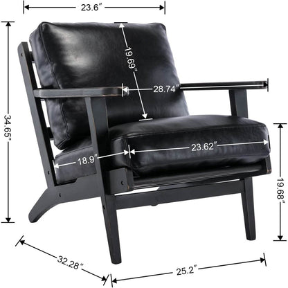 Modern Faux Leather Accent Chair