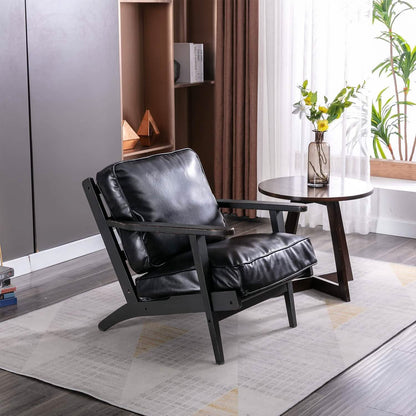 Modern Faux Leather Accent Chair